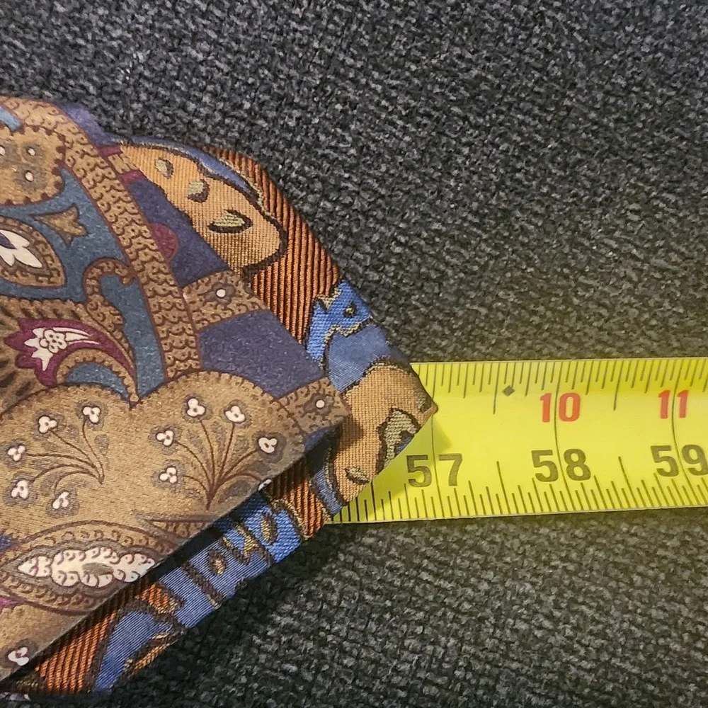 Lot Of 3 Christian Dior Monsieur Vintage Blue Brown‎ Silk Neck Tie 57